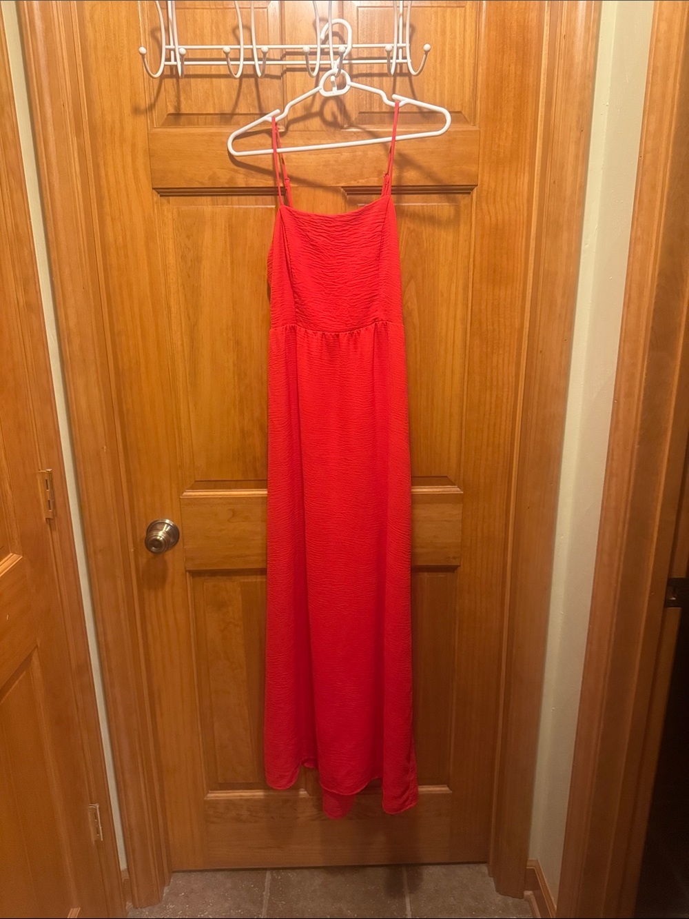 Red Spaghetti-Strap Maxi Dress - Elegant Summer Dress